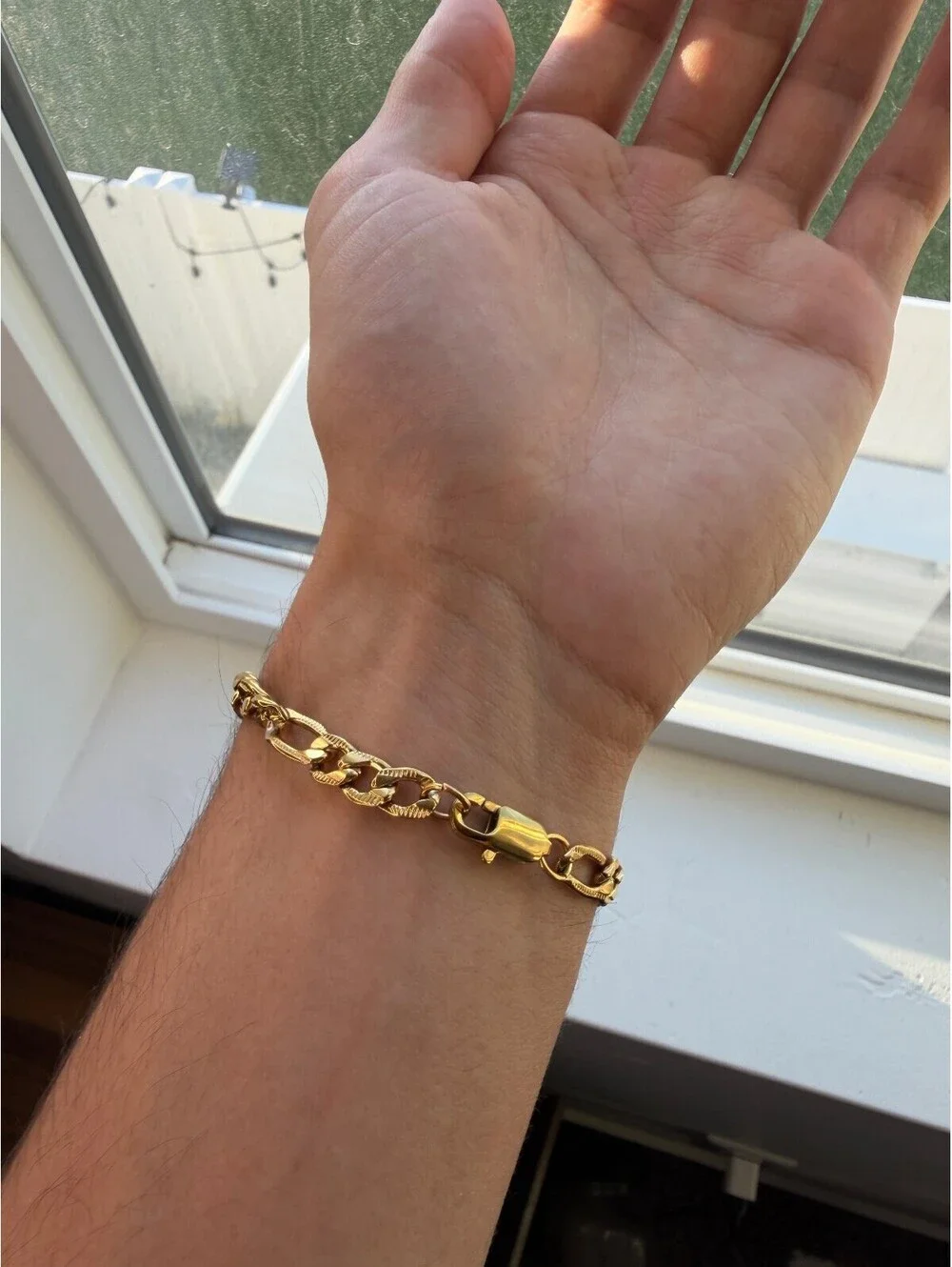 Gold Plated Stainless Steel Link Bracelet A-82